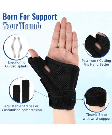 Zikenis Thumb brace right and left universal thumb rail soft and breathable light stabilization and reduced thumb joints arthritis and carpal tunnel pressure universal size black - Buy Online on GoSupps.com