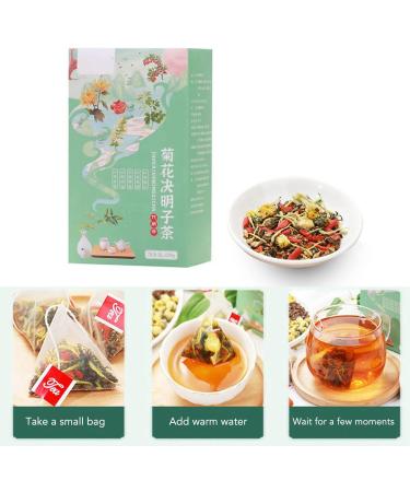 LIZEALUCKY Honeysuckle Chrysanthemum Wolfberry Tea Chinese Herbal Tea Combination Of Dible Osmanthus Cassia Chrysanthemum Wolfberry Dandelion Tea Bags 120g 20 Counts - Buy Online on GoSupps.com