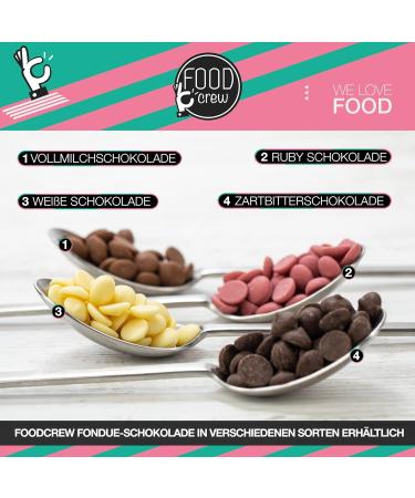 Food Crew 900g White Belgian Chocolate for Fondue - Perfect for Chocolate Fountains & New Year's Eve - 10 Individually Packaged Portion Bags - Buy Online on GoSupps.com