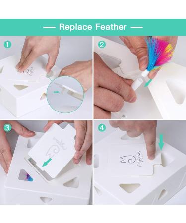 Migipaws 7-Hole Mouse Whack-A-Mole - 6pcs Rainbow Feather Accessories & 2pcs Mylar Replacement - International Shipping Available - Buy Online on GoSupps.com