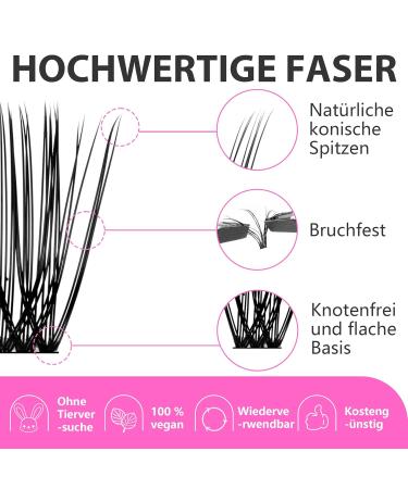 Calailis Individual Eyelash Extensions - 280 PCs DIY Cluster Eyelashes | 0.07-30D + 40D D Curl Volume Lashes at Home - Buy Online on GoSupps.com
