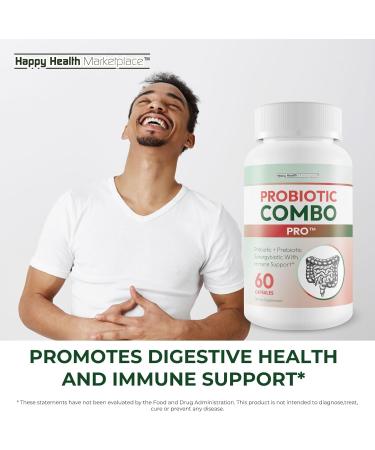Probiotic Combo Pro - Our Best Probiotic Prebiotic Combo & Best Prebiotics and Probiotics For Diverticulosis - 40 Billion Cfu Probiotics Vitamin D Zinc Fiber Diverticulosis Supplement - Buy Online on GoSupps.com