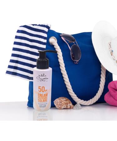 Solar Protection 50 SPF Cream Viso Corpo ANTI UVB: immediate protection against use - ANTI UVA: protection against long-lasting skin - Moisturizing - Melia Cosmetica -100 ml. - Buy Online on GoSupps.com