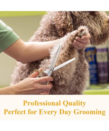 JASON 7.5 Curved Dog Grooming Scissors - Sharp & Comfortable Shear for Cats and Pets - Right-Handed Groomers Trimming Kit - Light-Weight C-7.5 Chunker - Buy Online on GoSupps.com