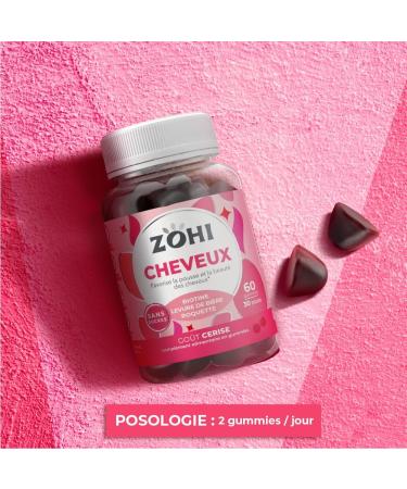 ZOHI Food Supplement - Hair Gummies Promoting Hair Growth and Beauty - Selenium - 60 Fruit Gums Cherry Flavor Sugar Free Veg - Buy Online on GoSupps.com