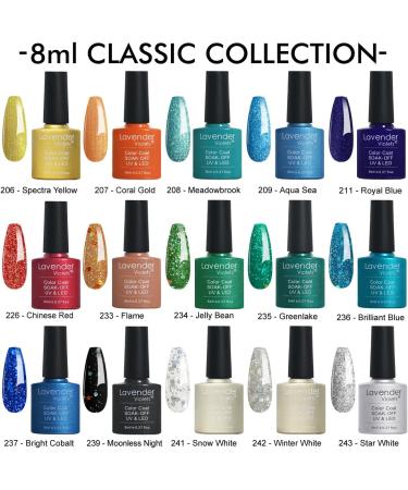 Lavender Violets 8ml Gel Nail Polish UV LED Soak Off Nail Lamp Curing Manicure Pedicure Classical Coloured Bottle Long Lasting Easy Apply Jet Black D138 - Buy Online on GoSupps.com