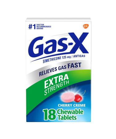 Dulcolax Overnight Relief Laxative Tablets Bisacodyl 5 mg 50 Count & Gas-X Extra Strength Chewable Gas Relief Tablets Simethicone 125 mg Cherry Flavor - 18 Count Bundle
