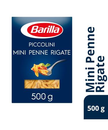 Barilla Piccolini Mini Penne Rigate - High-Quality Durum Wheat Pasta 500g (Pack of 5) - Quick 6-Minute Cooking Time - International Shipping Available - Buy Online on GoSupps.com