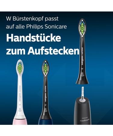Philips Sonicare W2 Optimal White Toothbrush Heads - 8-Pack Black (Model HX6068/13) - Optimal Oral Care for International Shipping - Buy Online on GoSupps.com