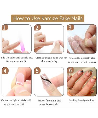 Shop Cute Floral Square Press on Nails - Reusable Acrylic False Nails with Rainbow Designs | 24 Pcs A5-Rainbow for Women & Girls - International Shipping Available - Buy Online on GoSupps.com