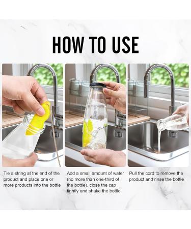 3PCS Beans Shaped Bottle Cleaning Sponge Reusable Bottle Cleaning Beans All-Around Magic Cleaning Beans for Small Mouth Water Bottles Baby Bottles Yellow - Buy Online on GoSupps.com