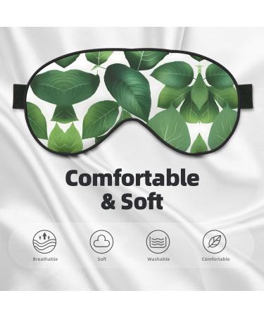 Herb Plant Leaf Print Eye Mask - Soft Double-Sided Sleep Mask for Light Blocking & Enhanced Sleep Quality - Buy Online on GoSupps.com