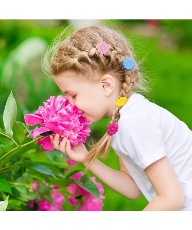 Cute Cartoon Design Self Hinge Hair Barrettes - 108 Pieces, 80s 90s Hair Clip Pins for Girls Toddler - Colorful Plastic Bow Flower Bow Tie Hairpin - Buy Online on GoSupps.com