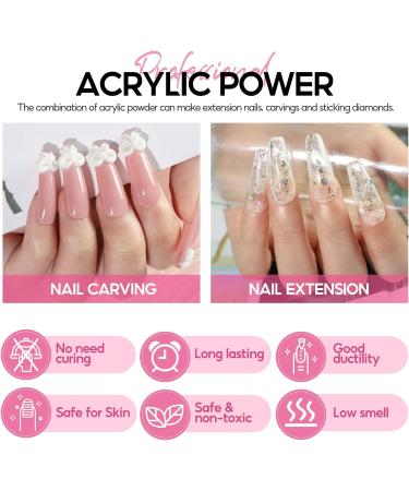 PEACECOLOR 8G Dark Pink Acrylic Powder Professional Acrylic System for Beginners DIY Nail Art Nails Extension Carving at Home Salon Beauty Gifts for Women color 158 - Buy Online on GoSupps.com