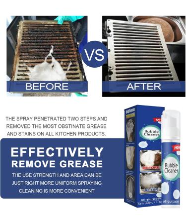 Bubble Cleaner Foam Foaming Heavy Oil Stain Cleaner All-Purpose Bubble Cleaner Kitchen Bubble Cleaner Spray Kitchen Multipurpose Foam Cleaner Spray Rinse-Free Cleaning Spray for Grill Oven Pots - Buy Online on GoSupps.com