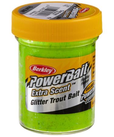 BERKLEY unisex-adult Powerbait Glitter Trout Bait 1.75 Ounce Jar Chartreuse