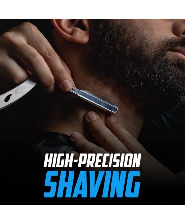 Barber Kit: Straight Razor with 50 Single Blade Razors & Scissors - Professional Barber Supplies - Buy Online on GoSupps.com