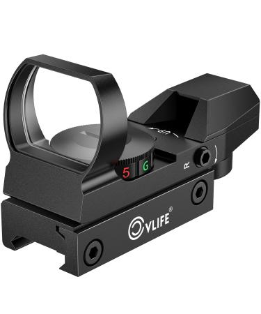 CVLIFE 1X22X33 Red Green Dot Gun Sight Scope Reflex Sight with 20mm Rail