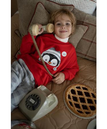 Artie Baby Boys 100% Cotton Pyjamas Set | Footless Long Sleeve Pajamas for Kids | 2 Piece Nightwear Outfit | 12M-8Y | Red - Buy Online on GoSupps.com