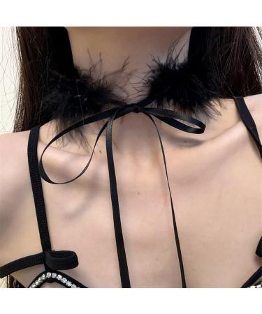 Vsilay Elegant Bowknot Choker Necklace | Stylish Black Neck Chain - Perfect for Spring Fashion - Buy Online on GoSupps.com