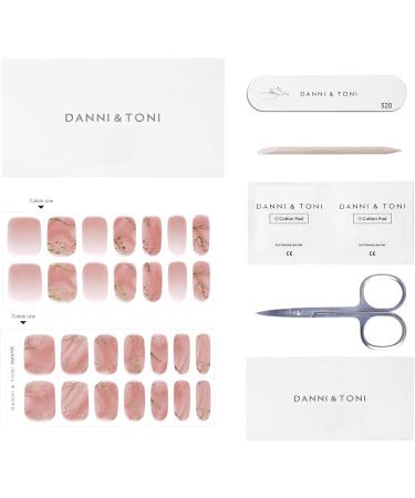 Danni & Toni Rose Gold & Brown Glitter Gel Nail Foils - Self-Adhesive UV Nail Design Set (28 Stickers) - Buy Online on GoSupps.com