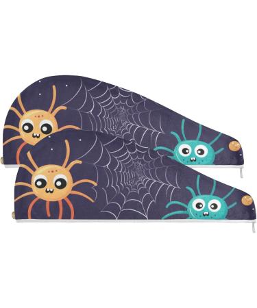 Cute Monsters Hair Towel 2 Pack | Super Absorbent Quick Dry Turbans for Women & Girls - Buy Online on GoSupps.com