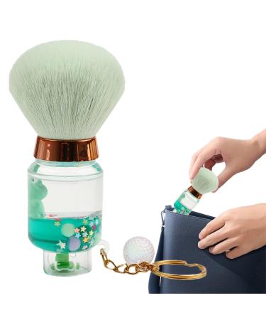 Loose Setting Powder Brush | Loose Powder Makeup Brush | Portable Face Brush for Women Cheek Makeup Brush for Blush Shadow Face Highlight Green