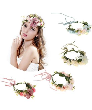 Frcolor Blumenkranz & Blumenstirnband Boho-Stil f r Festival & Hochzeit | Internationaler Versand - Buy Online on GoSupps.com