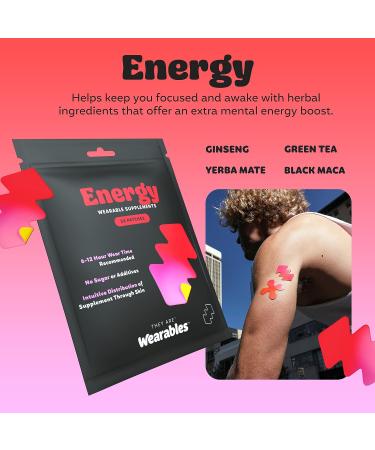 Plant-Based Energy Patches with Green Tea, Yerba Mate, Black Maca & Ginseng - 28 Count - Buy Online on GoSupps.com