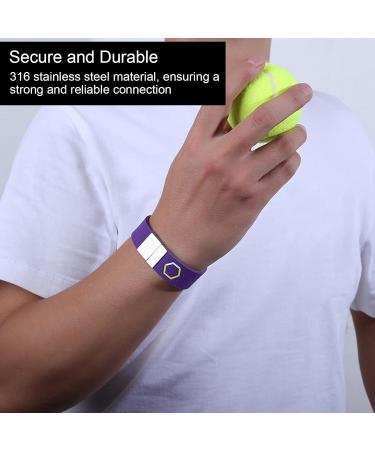 Buy Adjustable Silicone Negative Bracelet - Antistatic Sweatproof & Durable - Purple Stainless Steel Head - Buy Online on GoSupps.com