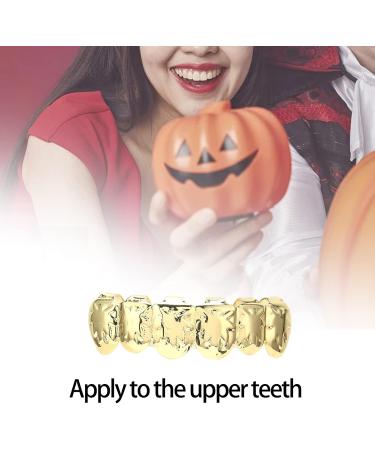 Halloween Hip Hop Teeth Hip Hop Tooth Brass Gold-plated Ion Plating for Outdoor Activities for Party for Home for Concert(gold) - Buy Online on GoSupps.com