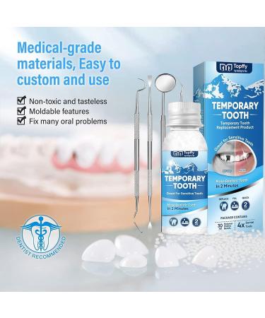Temporary Tooth Filling Repair Kit - DIY Teeth Replacement for Missing or Broken Teeth - Dentures Restoration with Heat Fit Beads - Buy Online on GoSupps.com