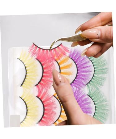 POPETPOP 5 Pairs Colored False Eyelashes Adhesive Eyelash Costumes Eyelashes Natural Eyelashes Faux Lashes Faux Eyelashes Halloween Lashes False Lashes Mermaid Fluffy 3d Imitation - Buy Online on GoSupps.com