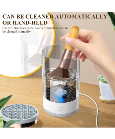 Electric Makeup Brush Cleaner - Upgraded Automatic Spinning Cleaner & Mat | Ideal Gift for Women - International Shipping Available - Buy Online on GoSupps.com