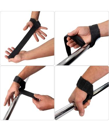 Buy 2 Pieces Train Aid Strength Training Straps - Gym Bodybuilding Grip Aids for Men & Women - Black - Buy Online on GoSupps.com