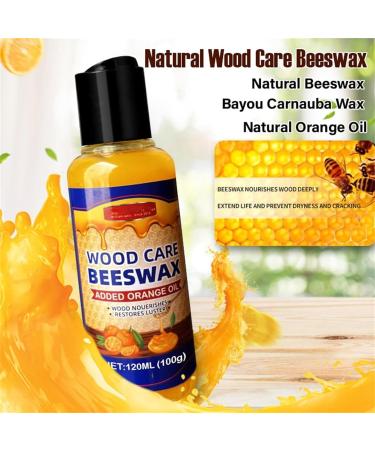 Natural Beeswax & Orange Oil Wood Conditioner - Eco-Friendly Beeswax Furniture Polish & Cleaner for All Wood Surfaces - Buy Online on GoSupps.com