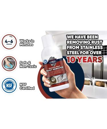 CLEAN MY STEEL Stainless Steel Cleaner and Rust Remover - Fast Acting 17 oz Formula - Buy Online on GoSupps.com