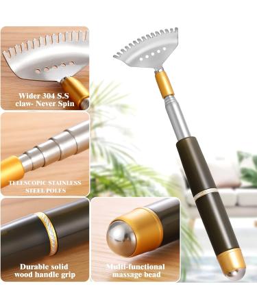 Premium Azymi Back Scratcher - Long Handle Stainless Steel Non-Slip for Body Massage | Ideal for Men Women & Children - International Shipping Available - Buy Online on GoSupps.com