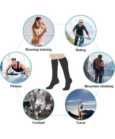 Leostep Compression Stockings for Women & Men - 20-30 mmHg Support Socks (7 Pairs) for Travel Pregnancy Nursing & Running - Size S-M - Buy Online on GoSupps.com