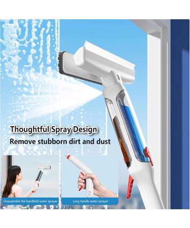 RRRYYYZZ 75'' Spray Window Cleaning Squeegee Kit with 4-Section Extension Pole 4 in 1 Squeegee for Window Cleaning Shower Squeegee for Tile Shower Walls with Sewage Collector and 5 Pads - Buy Online on GoSupps.com