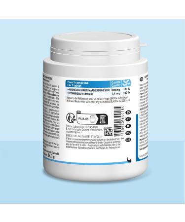 JUVAMINE - Marine Magnesium 300mg + Vitamin B6 - Fatigue - Stress - Nervous Balance - Well-being - Nervous System - 4 Month Format - 120 Tablets - Made in France - Buy Online on GoSupps.com