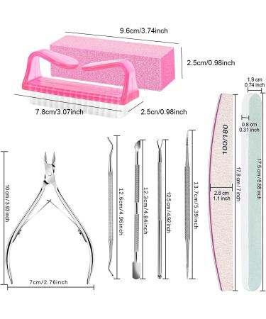 Camidy Manicure Set Nail Tools Nail File and Buffer Set Double-Sided Nail Files Polishing Files Cuticle Nippers Pusher Peeler Toenail File Lifter Brush for Manicure Medium 1.0 - Buy Online on GoSupps.com