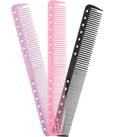 MEISH 3 Pieces Cutting Comb Hair Fine Tooth Comb Standard Teeth Clipping Comb Hair Styling Comb for Hair Barber Salon Hair Care Tools(Black) - Buy Online on GoSupps.com