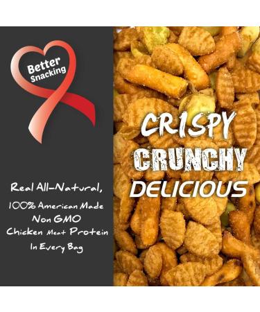 Barn Dad Nutrition CHXN-SNX Protein Bites - Kung Pao with Dry Roasted Peas & Pretzels (7 Servings, 56g Protein) - 7.15oz - Buy Online on GoSupps.com