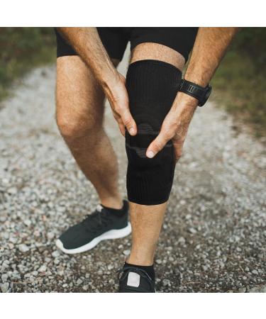 Milaiun Kniebandage - 2 Pack Compression Knee Supports for Men & Women with Stabilizers | XL Dark Gray - Ideal for Arthrosis Meniscus & Strength Sports - Buy Online on GoSupps.com