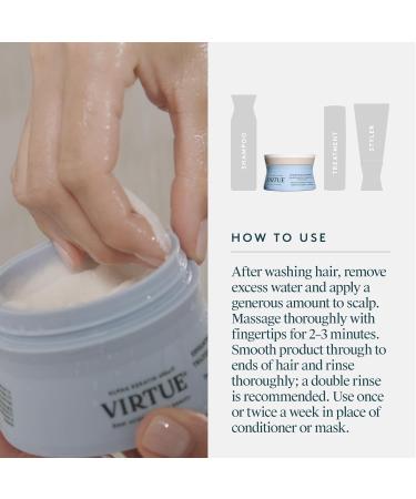 Virtue Sulfate Free Scalp Scrub - Exfoliating Detox Hair Treatment for All Hair Types Color Safe 5 Fl Oz - Buy Online on GoSupps.com