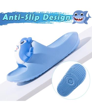 DRECAGE Kids Blue Shark Flip-Flops | Soft Slide-Resistant Summer Sandals for Girls & Boys | EU Sizes 23-33 - Buy Online on GoSupps.com