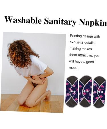Hemoton Reusable Bamboo Menstrual Pads Set - Washable Nursing Mat & Cloth Pads - Charcoal Purple - Eco-Friendly & Absorbent - Buy Online on GoSupps.com