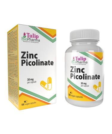 Zink Picolinate 30mg 180 Vegan, Third Party Tested, High Strength Supplement