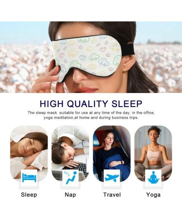 Haskirky Light Blocking Eye Mask - Breathable & Adjustable for Adults | Perfect for Travel, Yoga, Meditation, and Deep Sleep | Cute Cartoon Cars Design - Buy Online on GoSupps.com